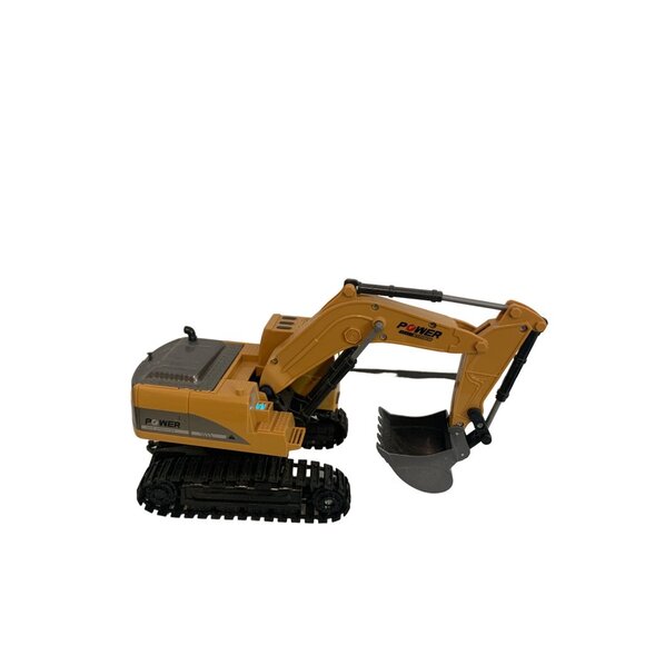 Remote Control Excavator Toy Working Arm Tracks Power Construction Yellow Black - Picture 8 of 12